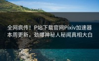 全网疯传！P站下载官网Pixiv加速器本周更新，劲爆神秘人秘闻真相大白