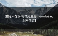 主持人在傍晚时刻遭遇meiridasai，全网热议！