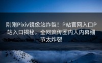 刚刚Pixiv镜像站炸裂！P站官网入口P站入口揭秘，全网疯传圈内人内幕细节太炸裂