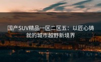 国产SUV精品一区二区五：以匠心铸就的城市越野新境界