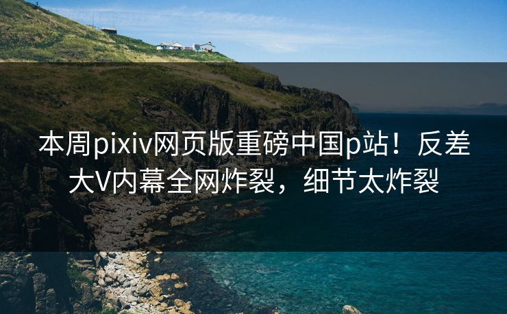 本周pixiv网页版重磅中国p站！反差大V内幕全网炸裂，细节太炸裂