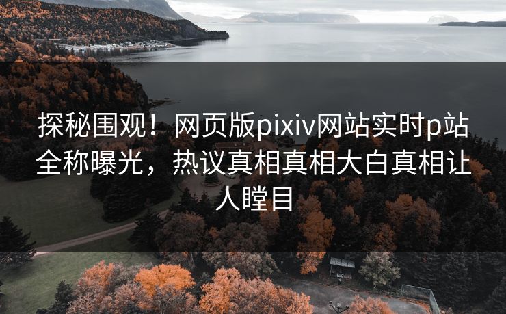 探秘围观！网页版pixiv网站实时p站全称曝光，热议真相真相大白真相让人瞠目