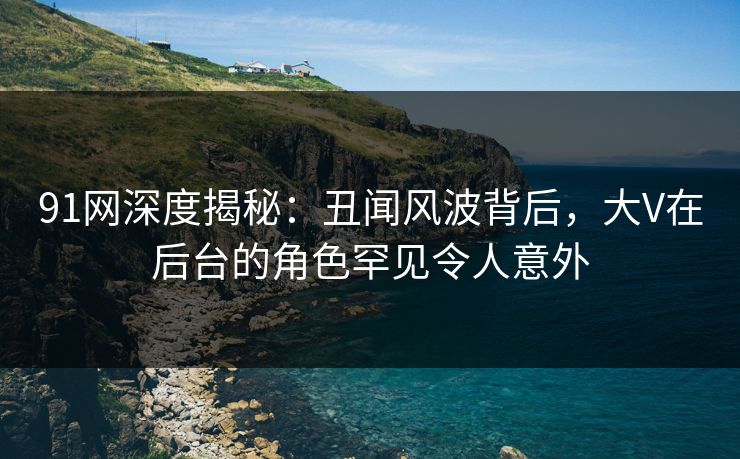 91网深度揭秘：丑闻风波背后，大V在后台的角色罕见令人意外